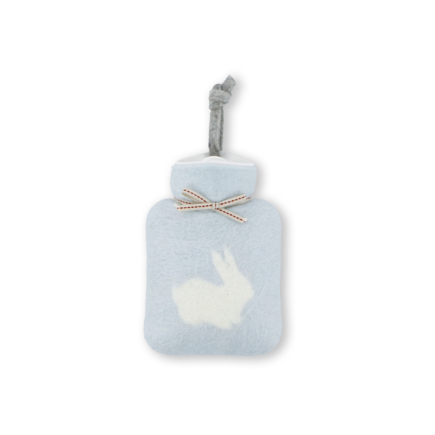 Miniwärmflasche  Hase blaugrau, ca. 11×15 cm von Dorothee Lehnen 