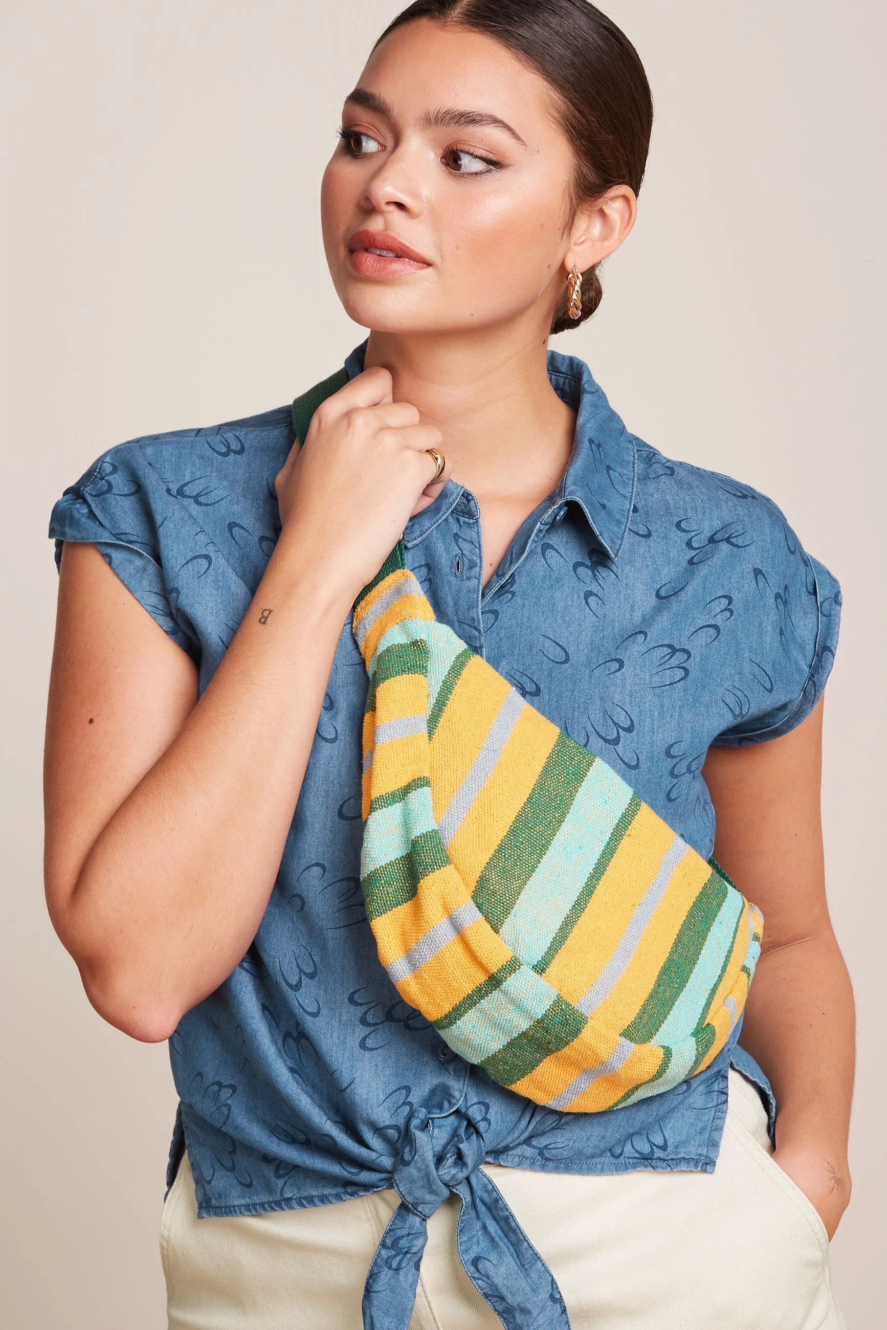 % King Louie Crossbody-Tasche Fanny Le Stripe, Farbe Yellow Cream - Le Stripe