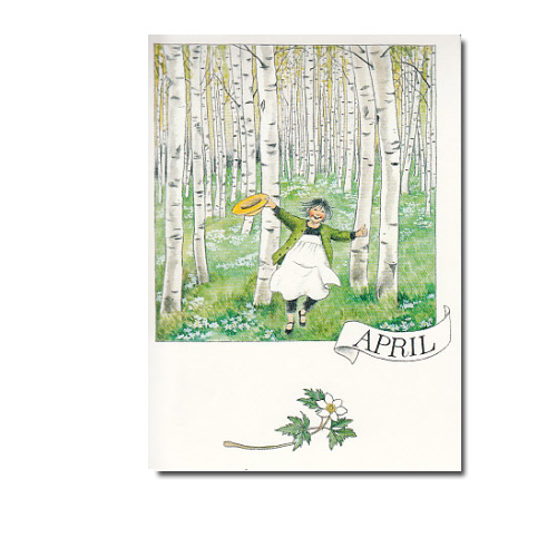 Postkarte -April (Linneas Jahrbuch) , Monat 