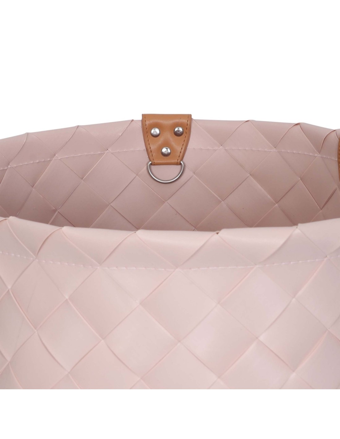 Handed By Sainte-Maxime Shopper, Freizeittasche fetter Riemen mit PU Griffen Größe XL, Farbe: nude