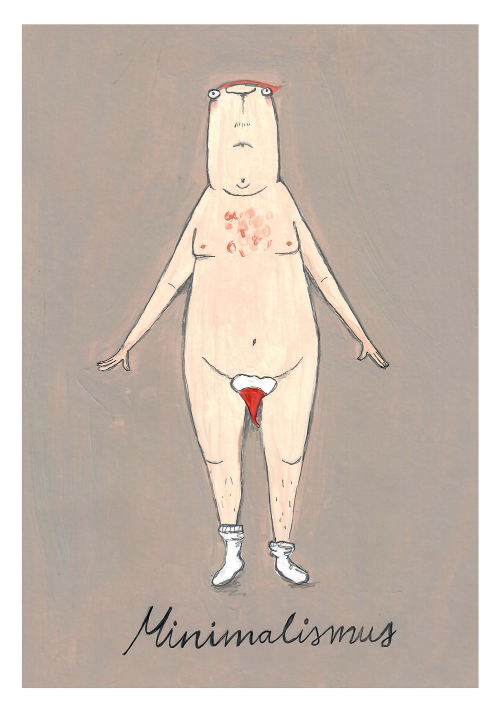 Postkarte kittiekatstudio xmas "minimalismus" von kittiekatstudio
