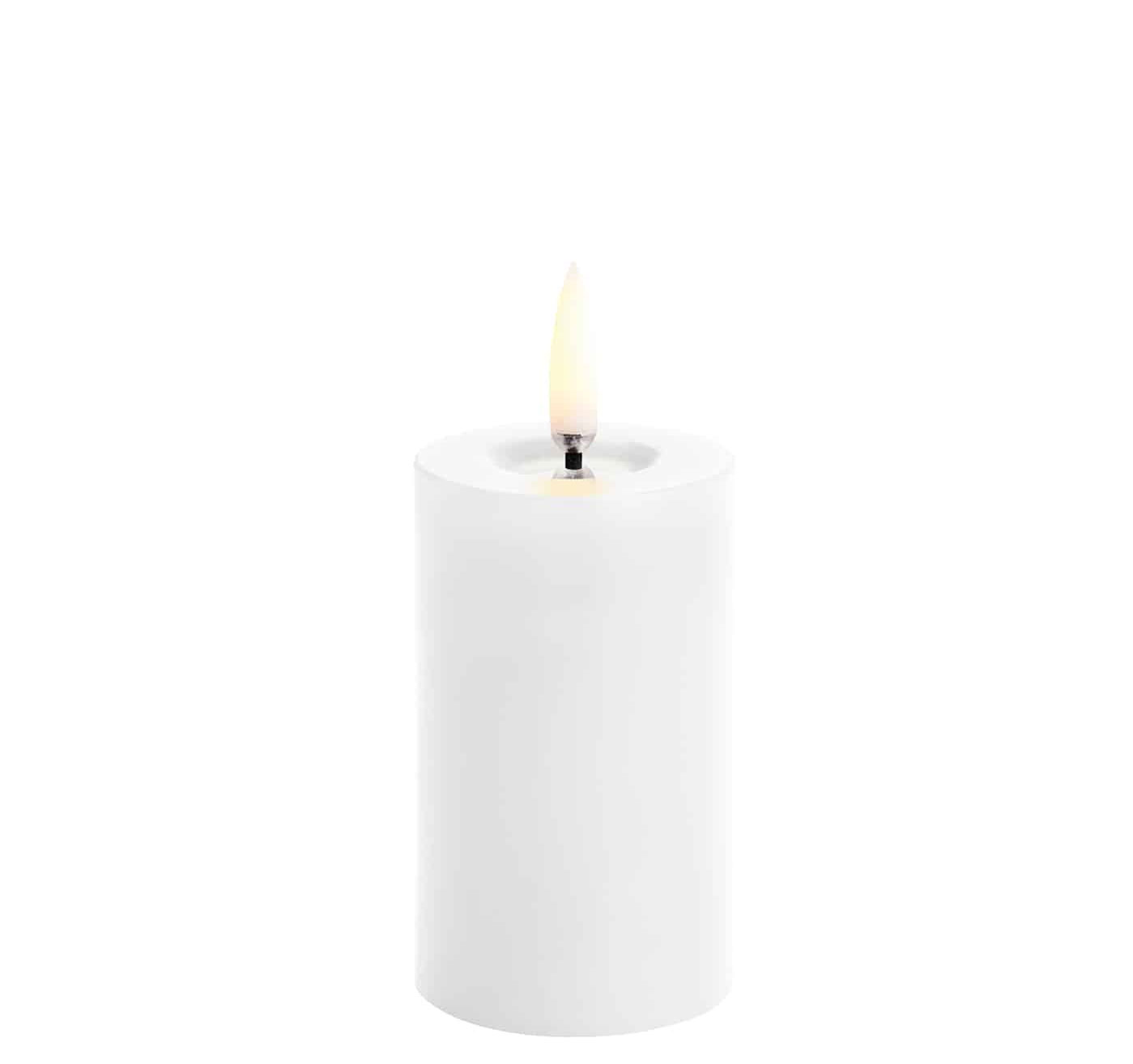 Piffany Copenhagen – UYUNI LIGHTING LED melted pillar candle, Nordic white, D. ca. 5x7,5  cm