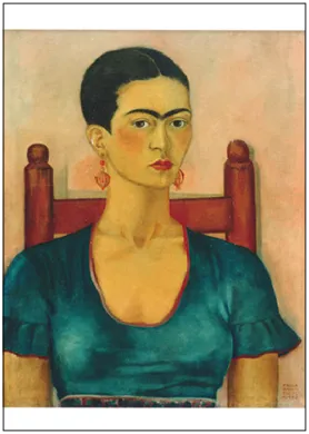 Postkarte Frida Kahlo " Selbstporträt, 1930" von Frida Kahlo , Kunst