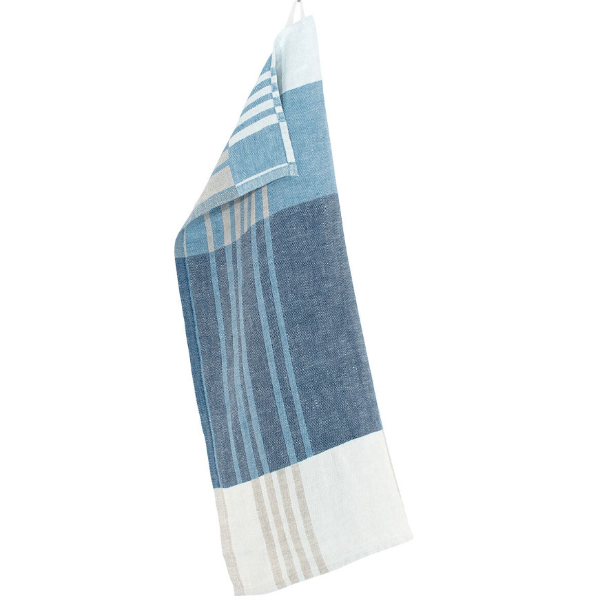 Lapuan Kankurit Geschirrtuch " TOFFEE" blueberry-rainy blue, 100% Leinen   