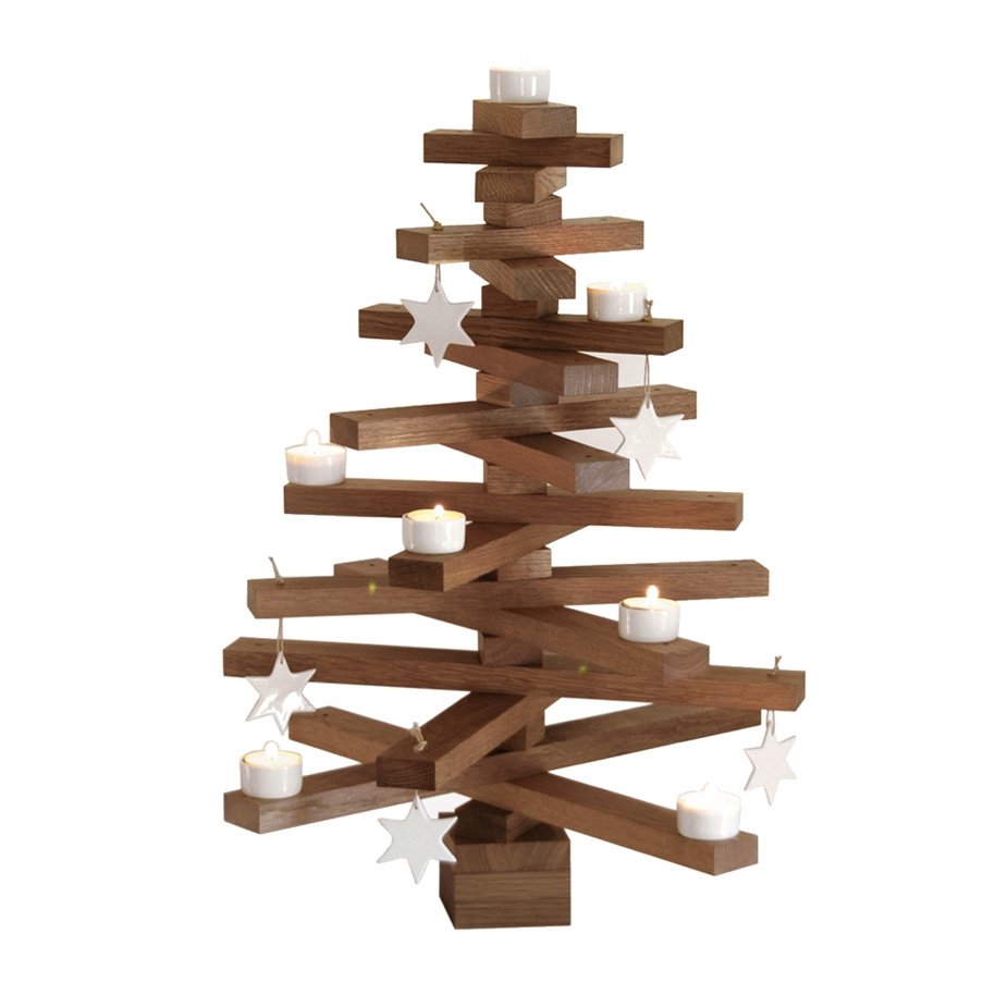 Raumgestalt bauMsatz, moderne Weihnachtsbaum aus Eiche dunkel , geölt, Höhe ca. 55 cm  