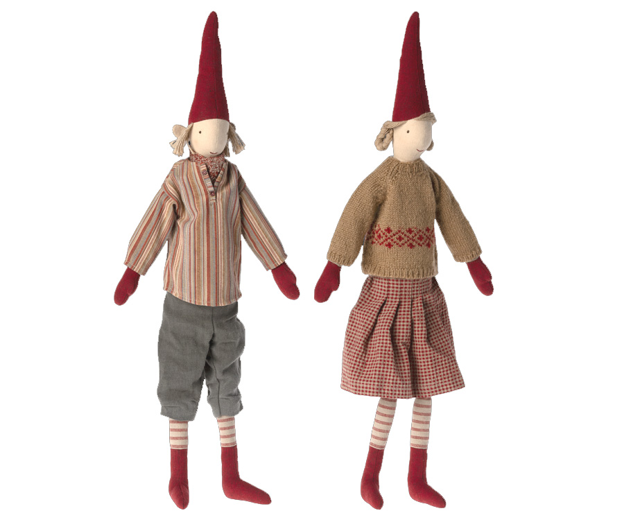 % Maileg Wichtel  Pixy Junge Nr.2, Größe 4, ca. 61 cm ☆ mit blauer Hose