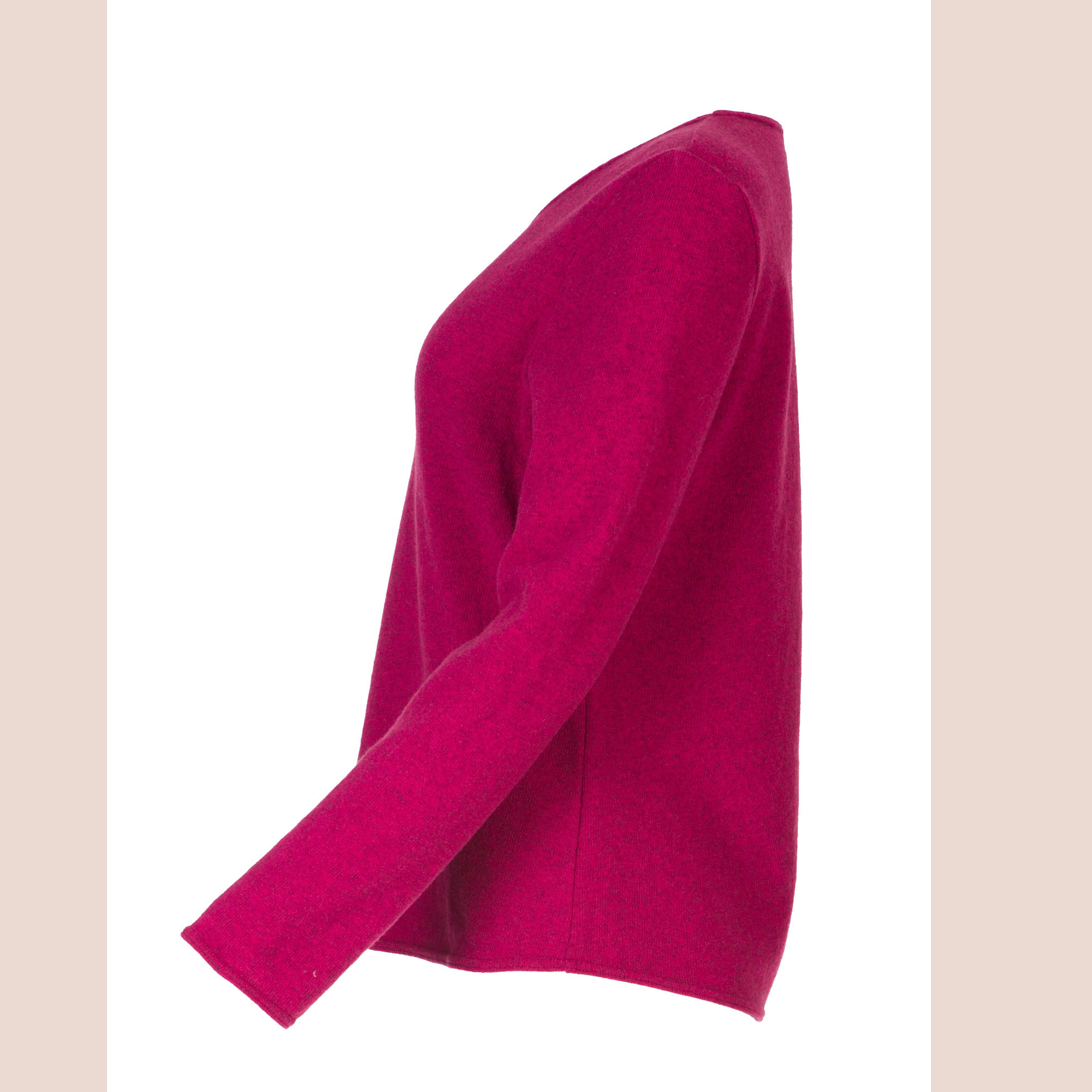 DUNQUE Pullover Uni, Farbe heidelbeere, Made in Germany 