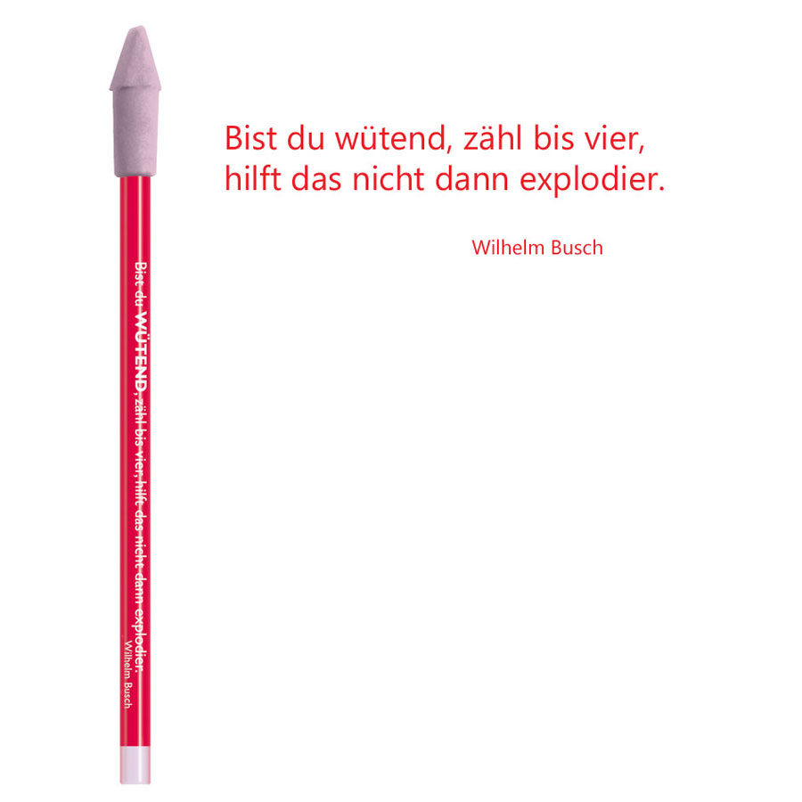  Bleistift rot Wütend/ Wilhelm Busch von Cedon  