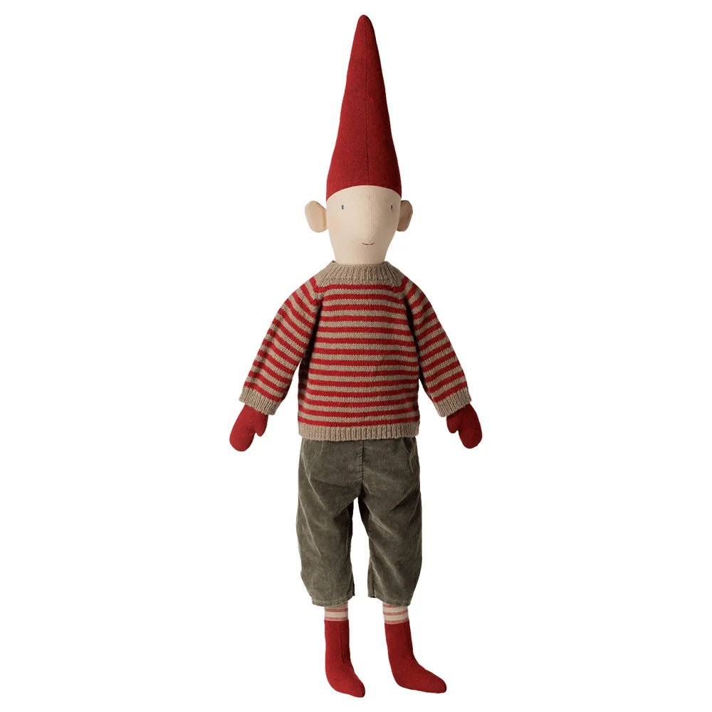 Maileg Pixy, Größe 5 – Junge – Gestreifter gestrickter Pullover, ca. 84 cm