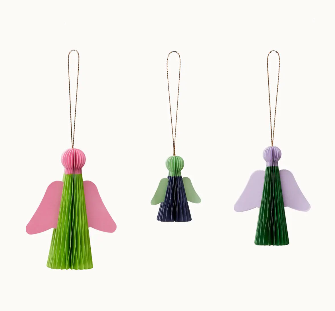 paper honeycome hanger - angels set 2
