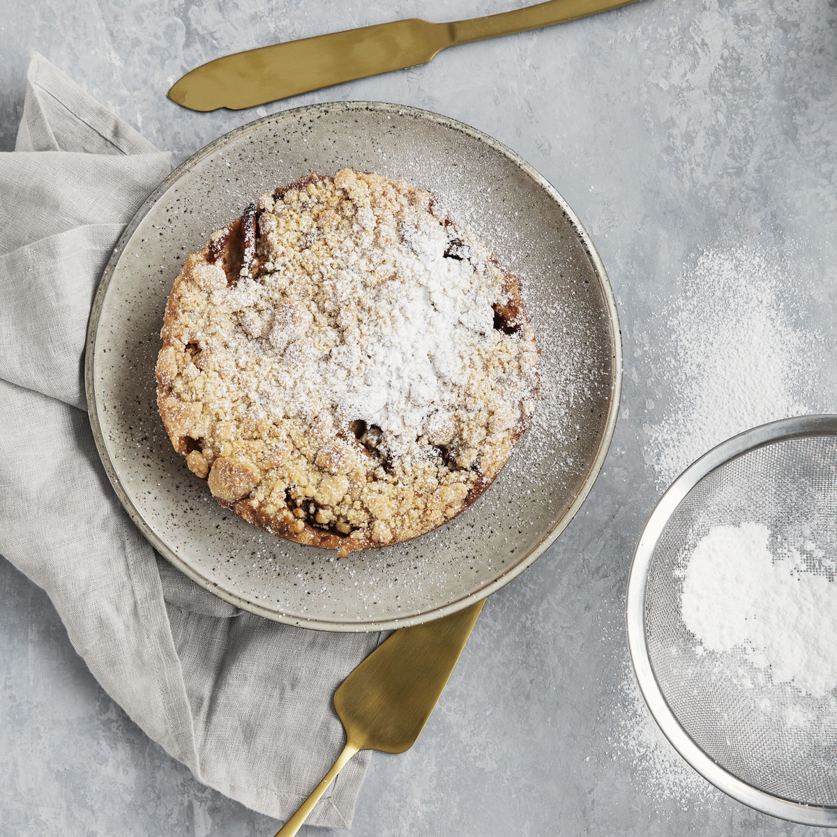 % Kuchen-Set, Tortenset Messing, 2tlg von House Doctor