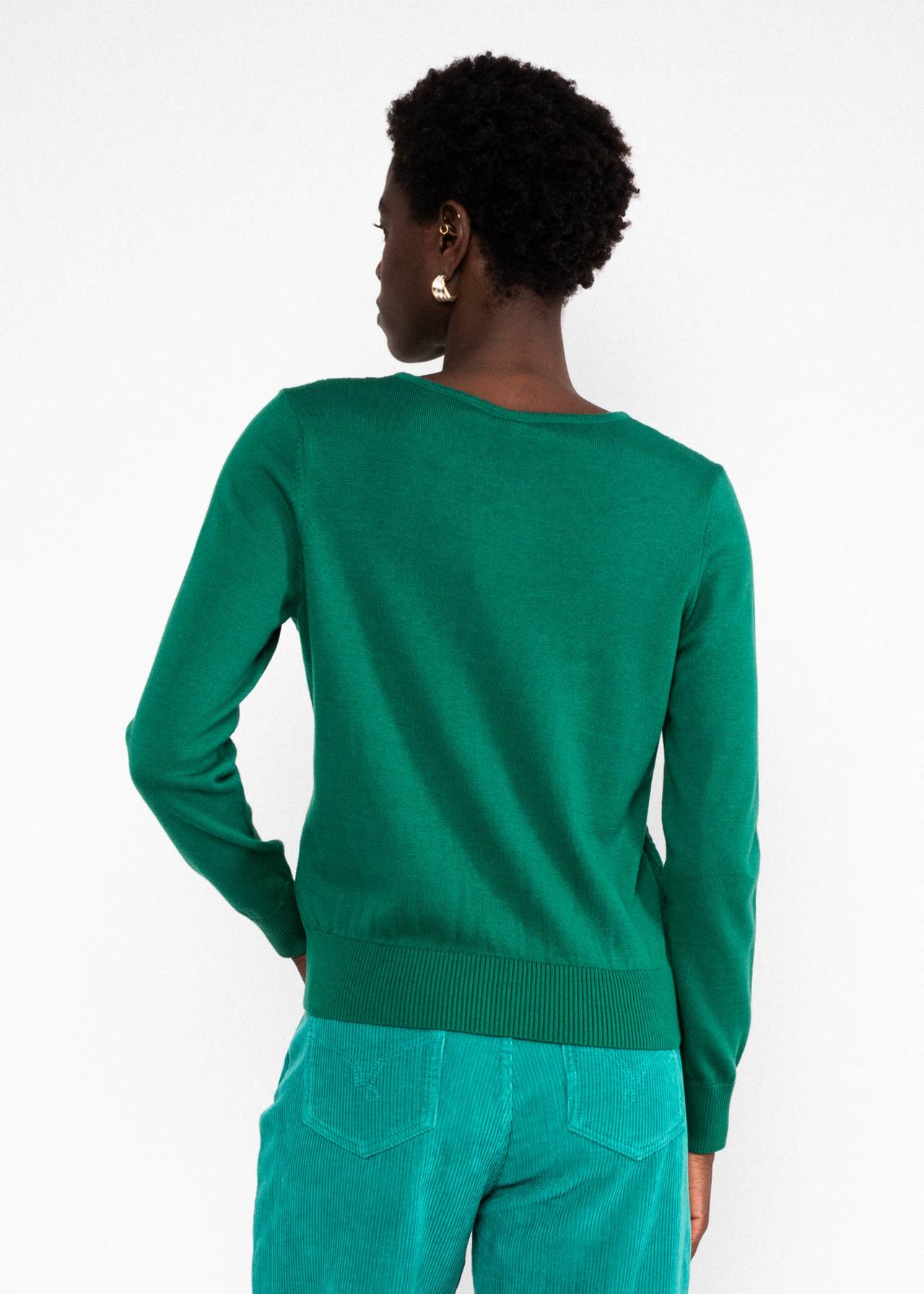 Blutsgeschwister Cardigan Save the Brave, folklore green knit