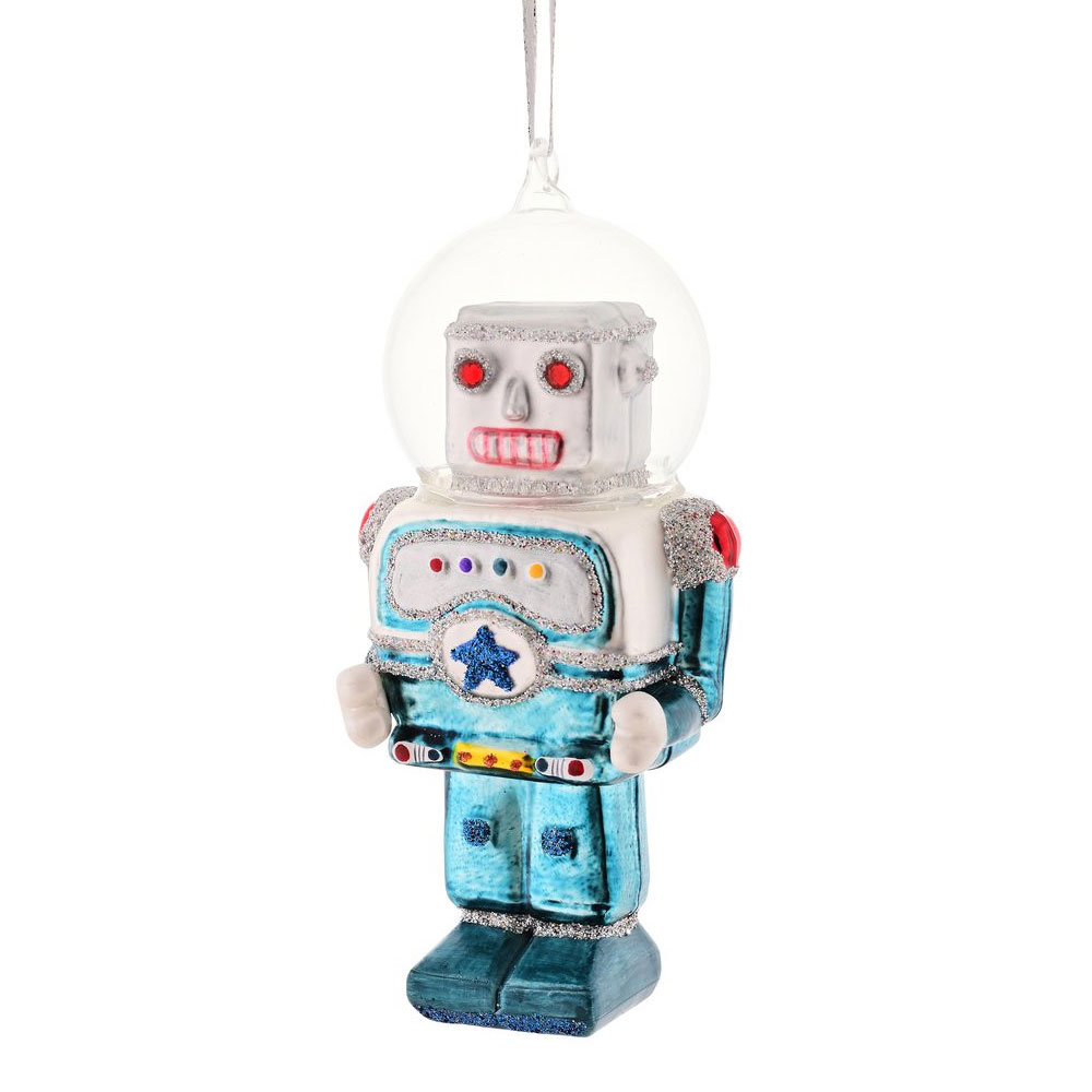 Weihnachtskugel  Space, Roboter, Astronaut blau