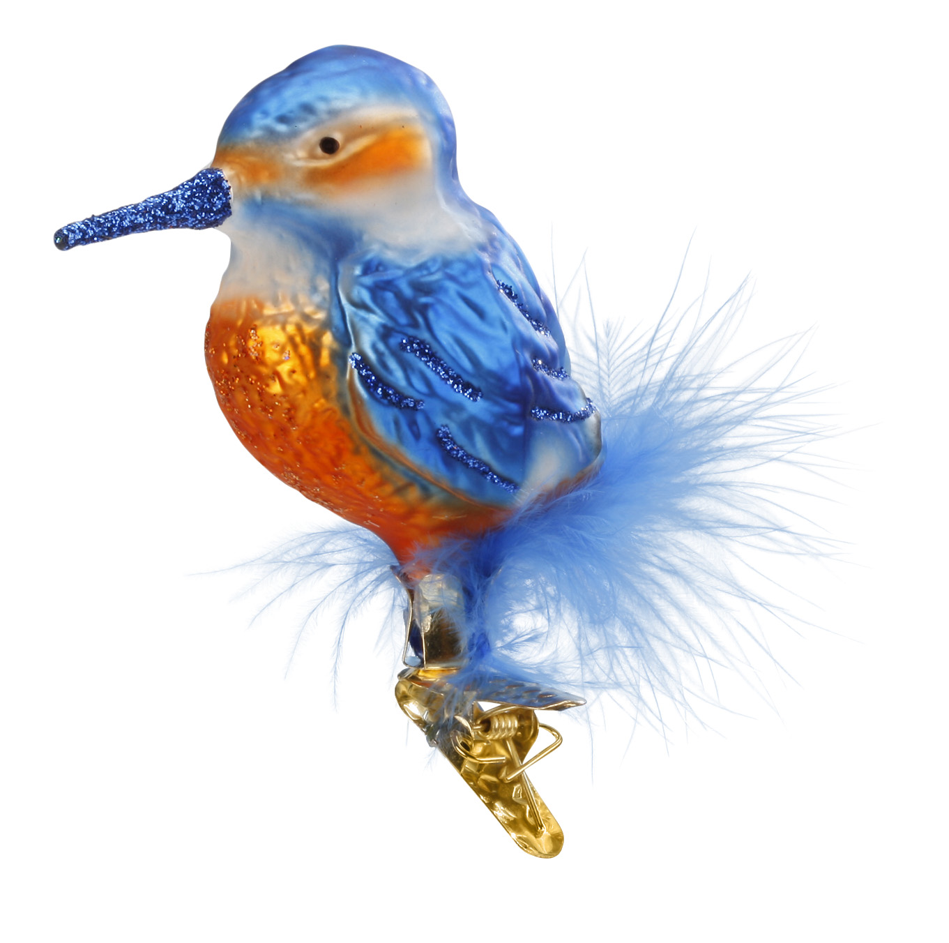 Inge Glas  Vogel "Eisvogel"  Weihnachtsvogel, Christbaumschmuck, ca. 7 cm