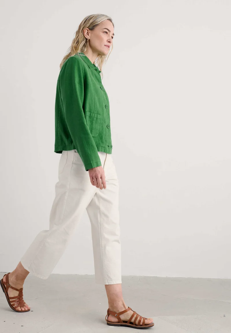 SEASALT CORNWALL Arame Leinenjacke, Farbe: Hedgerow, Leichte Jacke Grün