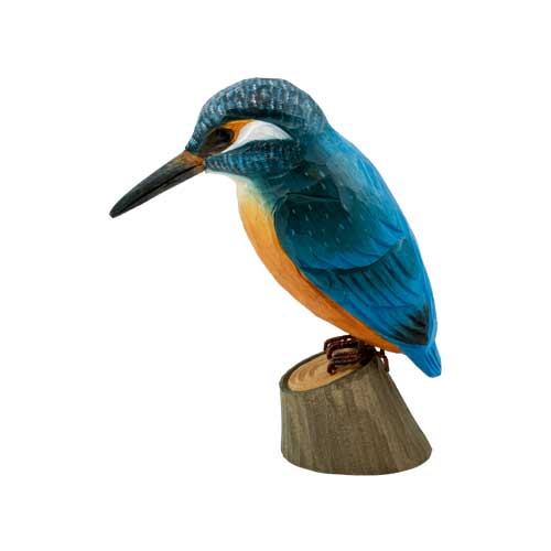 Vogel Eisvogel Lindenholz handgeschnitzt DecoBird