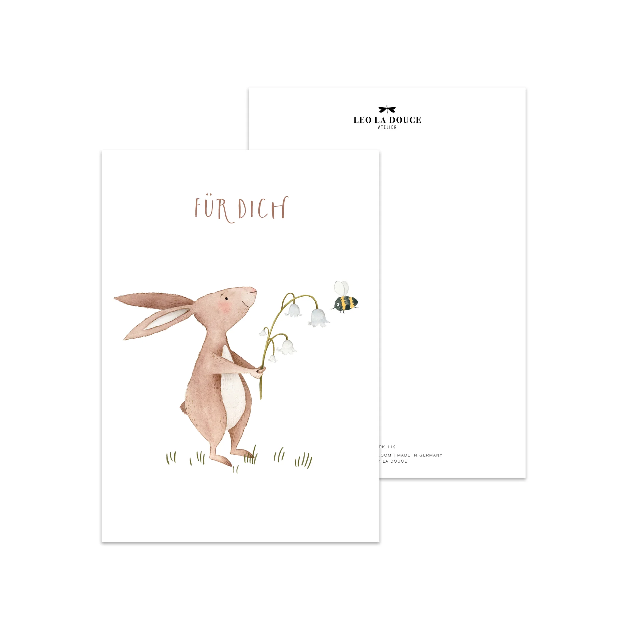 Leo la Douce Postkarte – Hase | Für dich