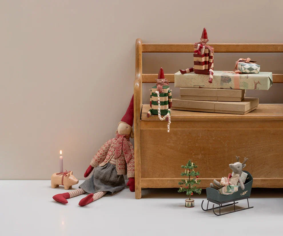 % Maileg Elf mit Schublade Rot, ca. 17 cm, Weihnachten