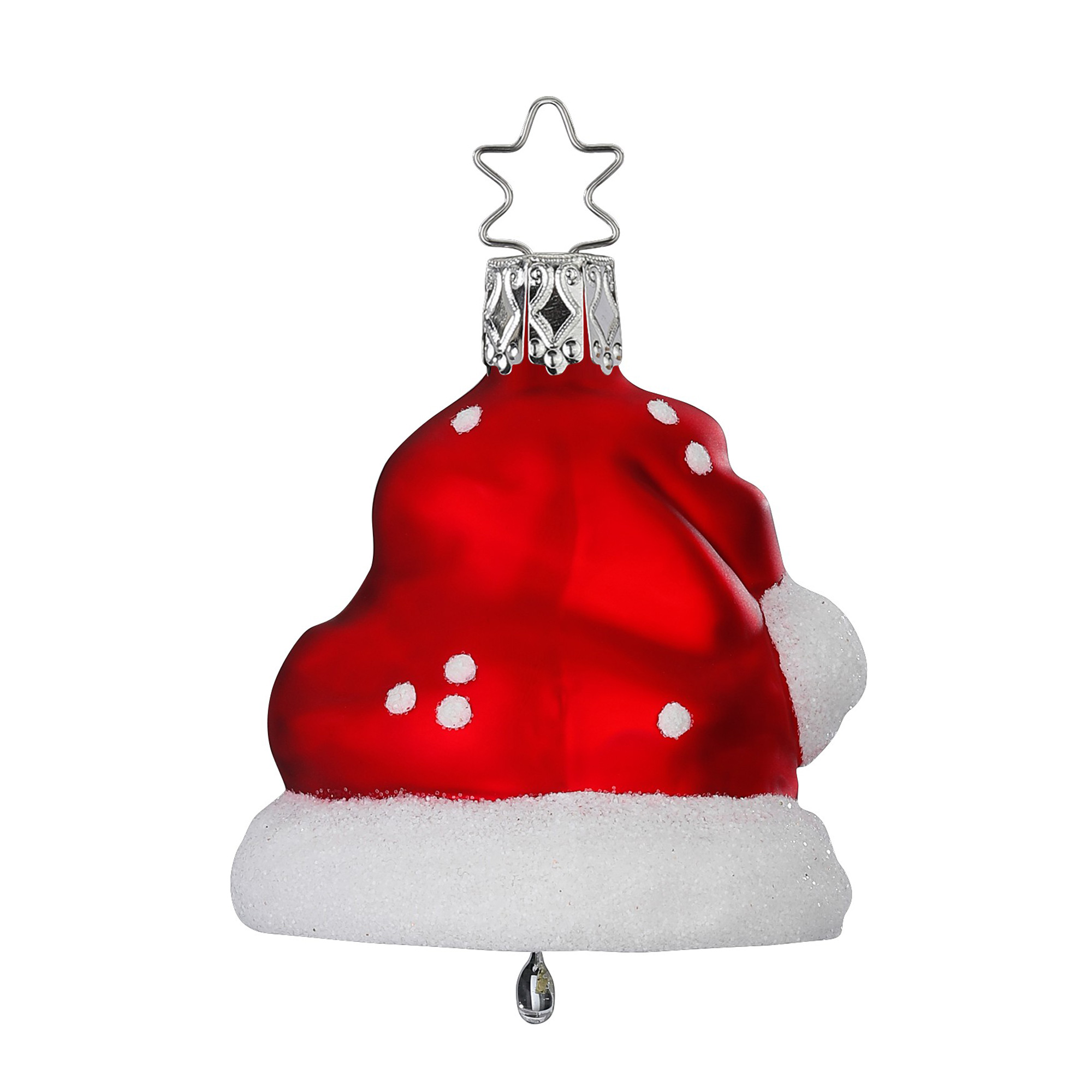 Inge Glas Christbaumschmuck Heller Klang, Glocke, rot, 5,5 cm , Weihnachtsmütze Inge Glas Christbaumschmuck Heller Klang, Glocke, rot, 5,5 cm , Weihnachtsmütze