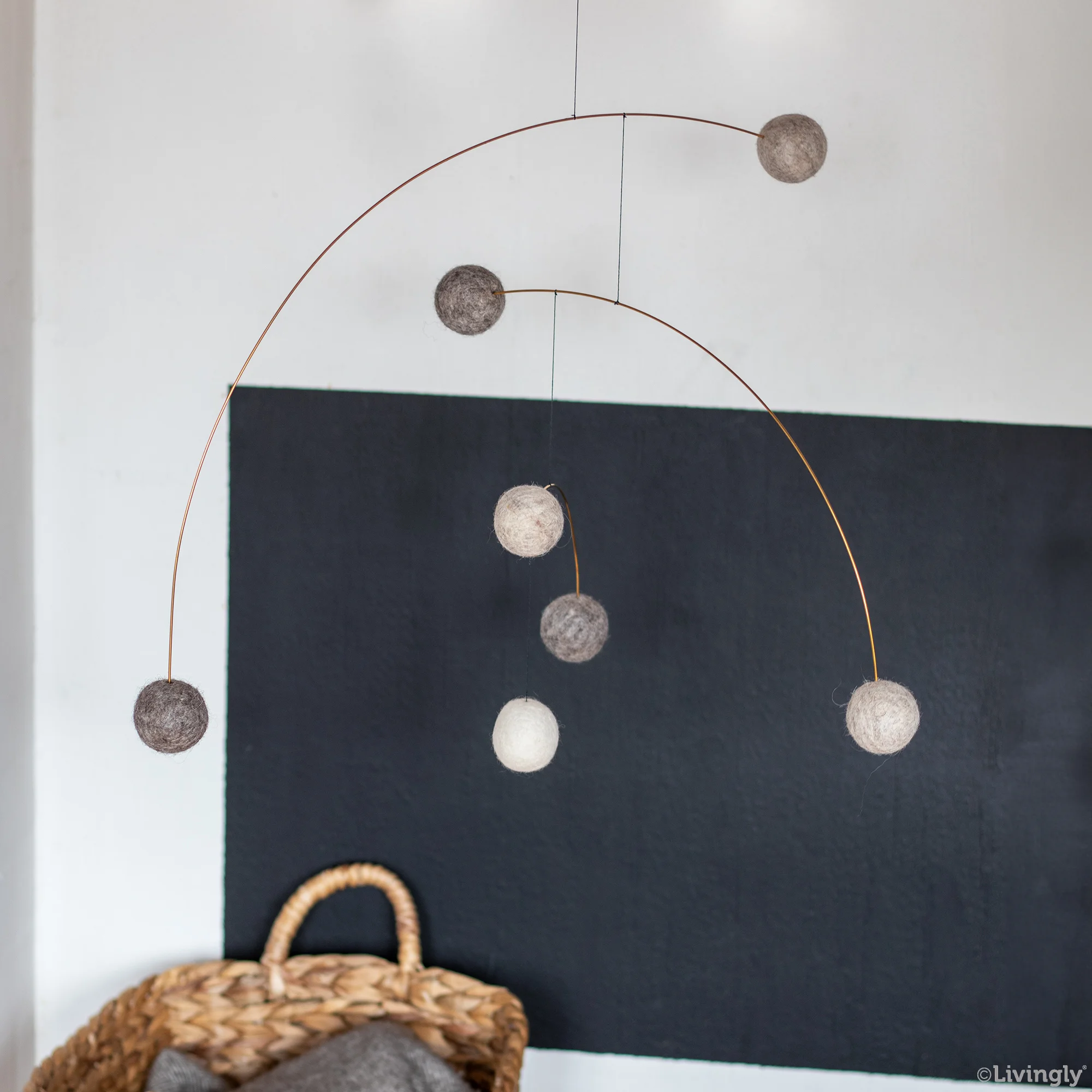 Livingly Mobile Bounce Mobile,Groß Natur von Livingly, ca. 45 x 40 cm