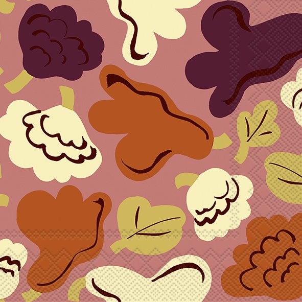 MARIMEKKO Papierservietten KUKASTA KUKKAAN red, 33 x 33  cm, Lunchservietten von IHR
