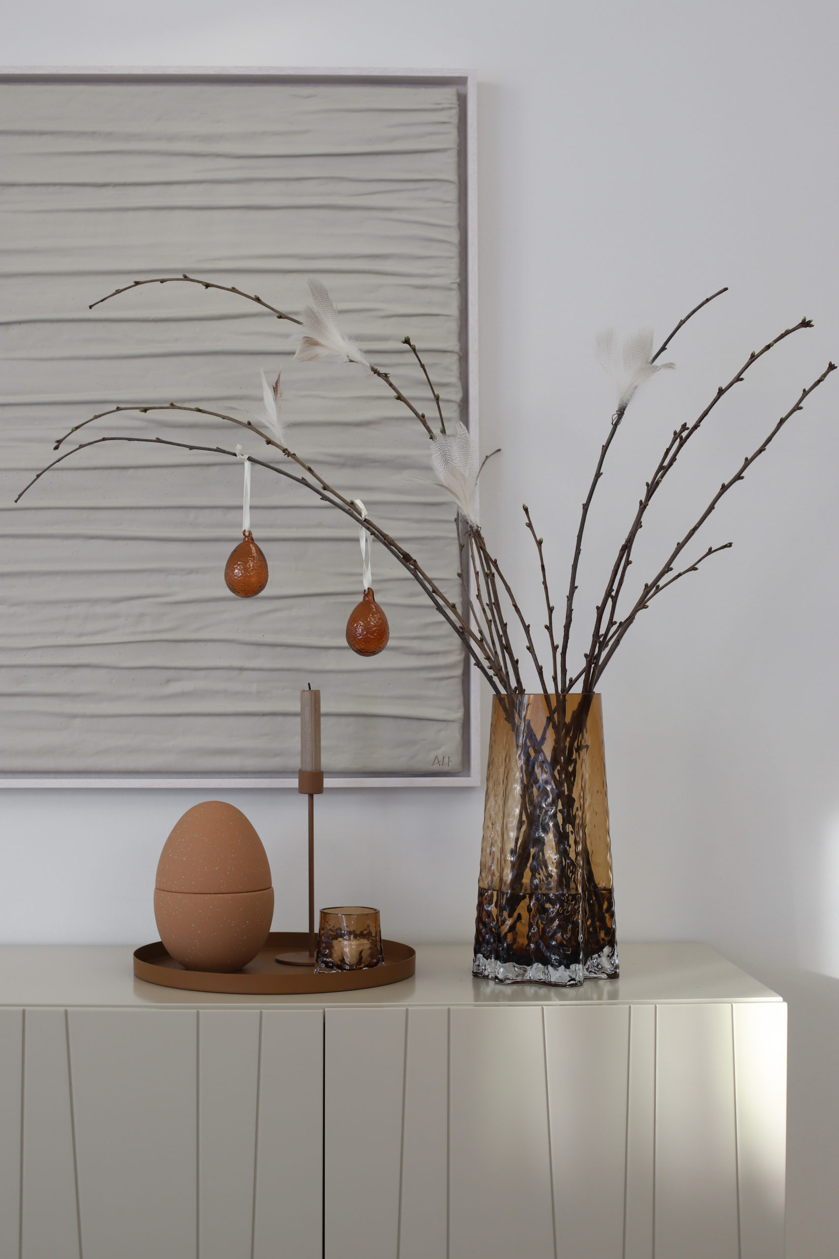 COOEE Design GRY Hanging Egg Cognac (2 Stück) , Glasei zum Hängen 2er Set  