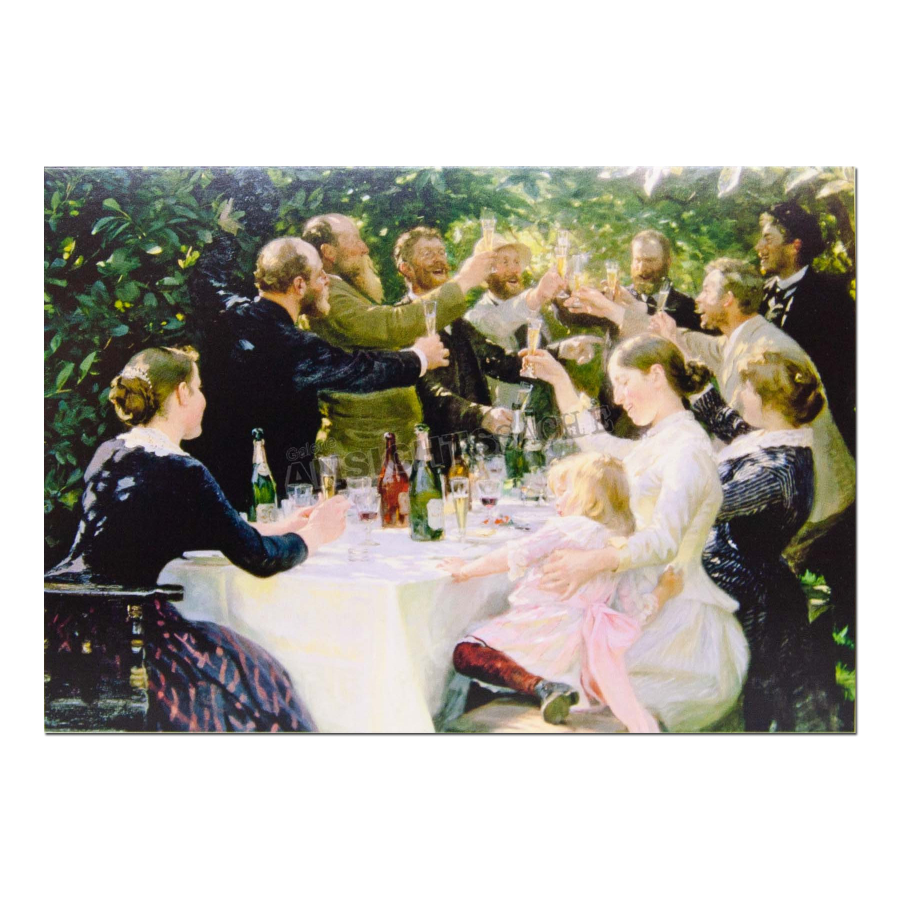Postkarte "Hip Hip Hurrah!" Feier der Künstler in Skagen" von Peder Severin Kroyer, Kunst