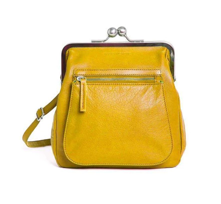 Lyon Bag – Yellow  von Sticks and Stones, ca. 21 x 21 x 8 cm, Leder  , Gelb
