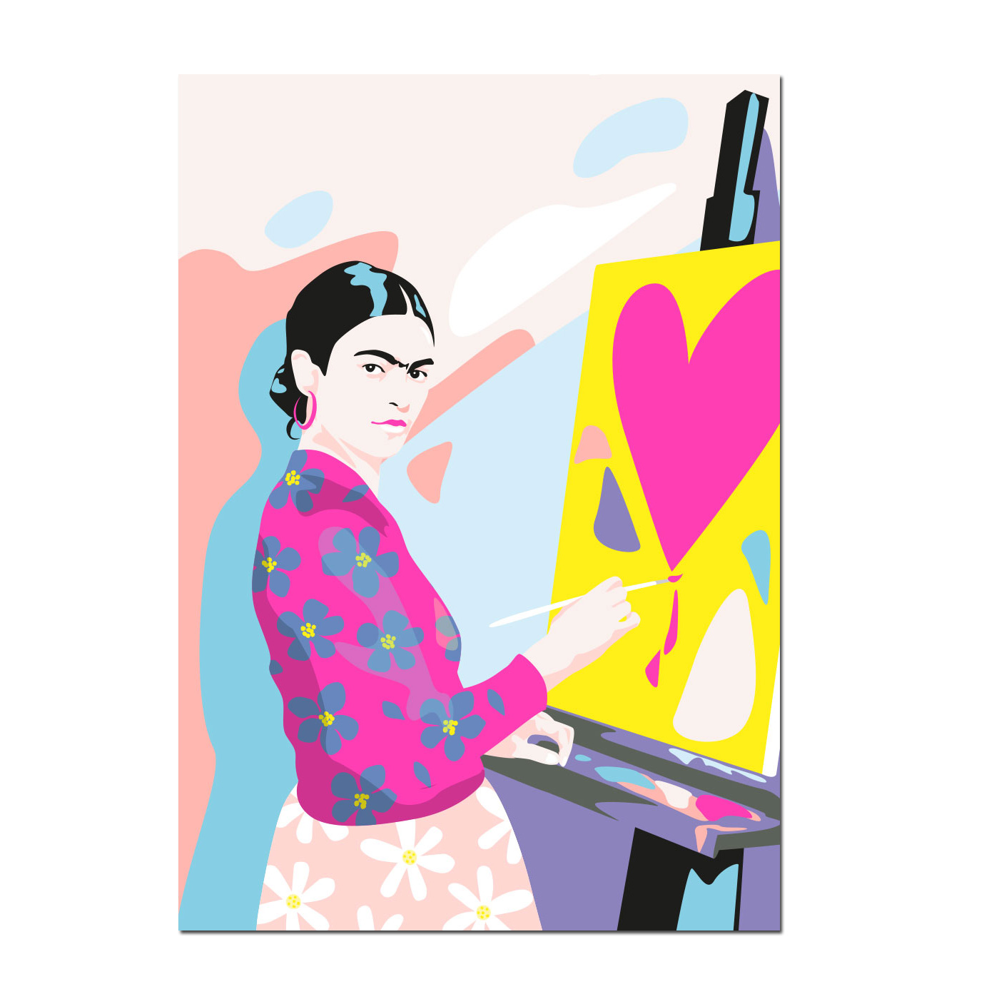Postkarte Artist with Heart von Limoncella
