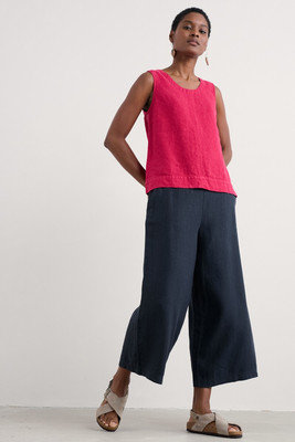 SEASALT CORNWALL Merrivale Leinenhose Culottes, Farbe: Maritime 