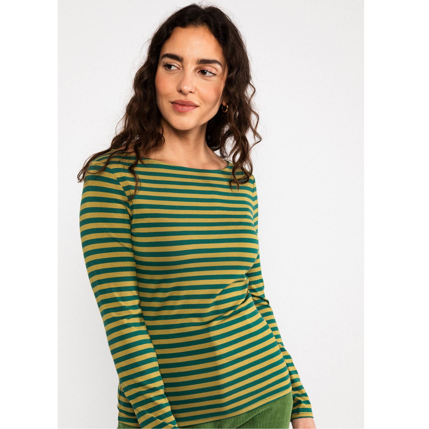 Blutsgeschwister Streifenshirt Sweet Sailorette - green rider stripes