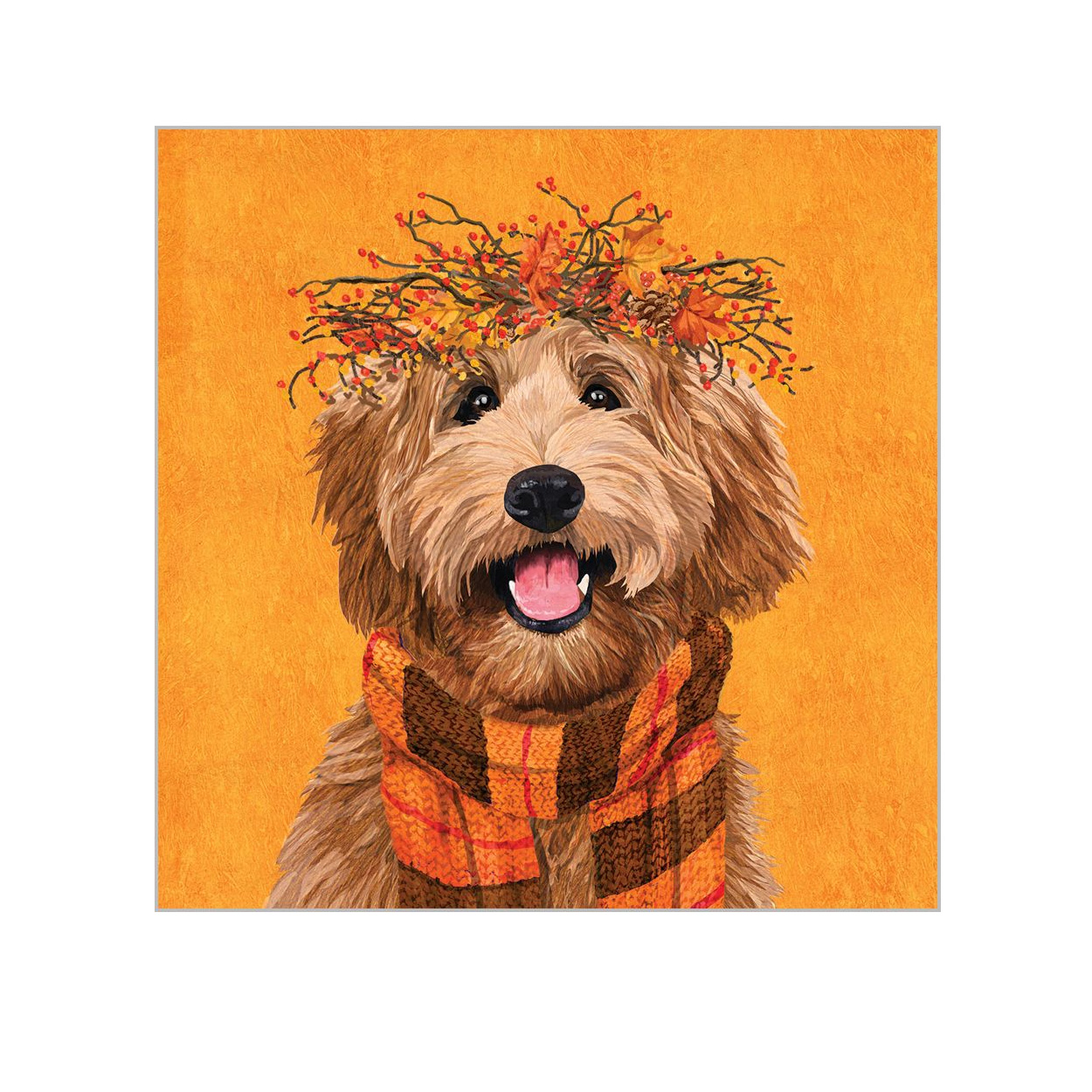 Papierservietten Hund Dudley , 25 x 25 cm  , Cocktailservietten , ppd, Labradoodle