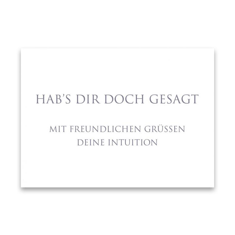 Wunderwort Postkarte "Deine Intuition"