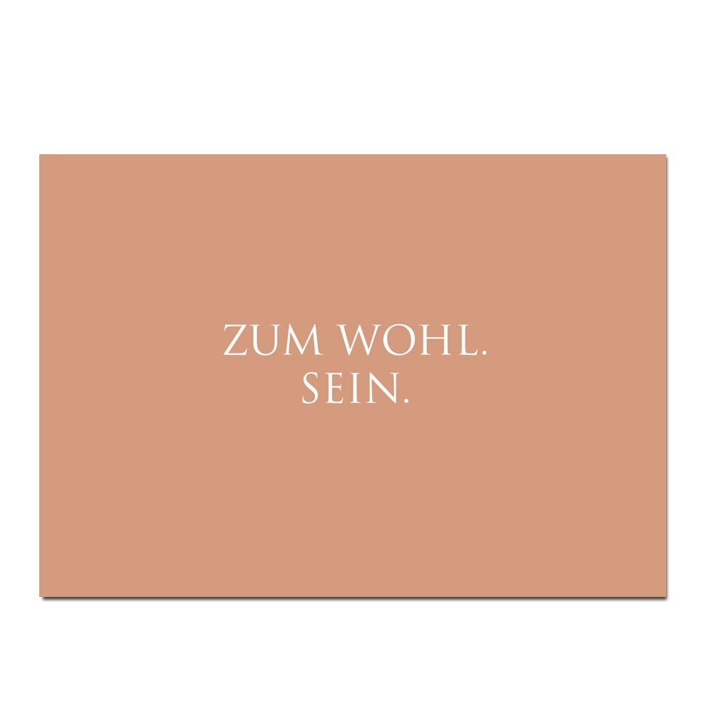 Wunderwort Postkarte "Zum Wohl. Sein."