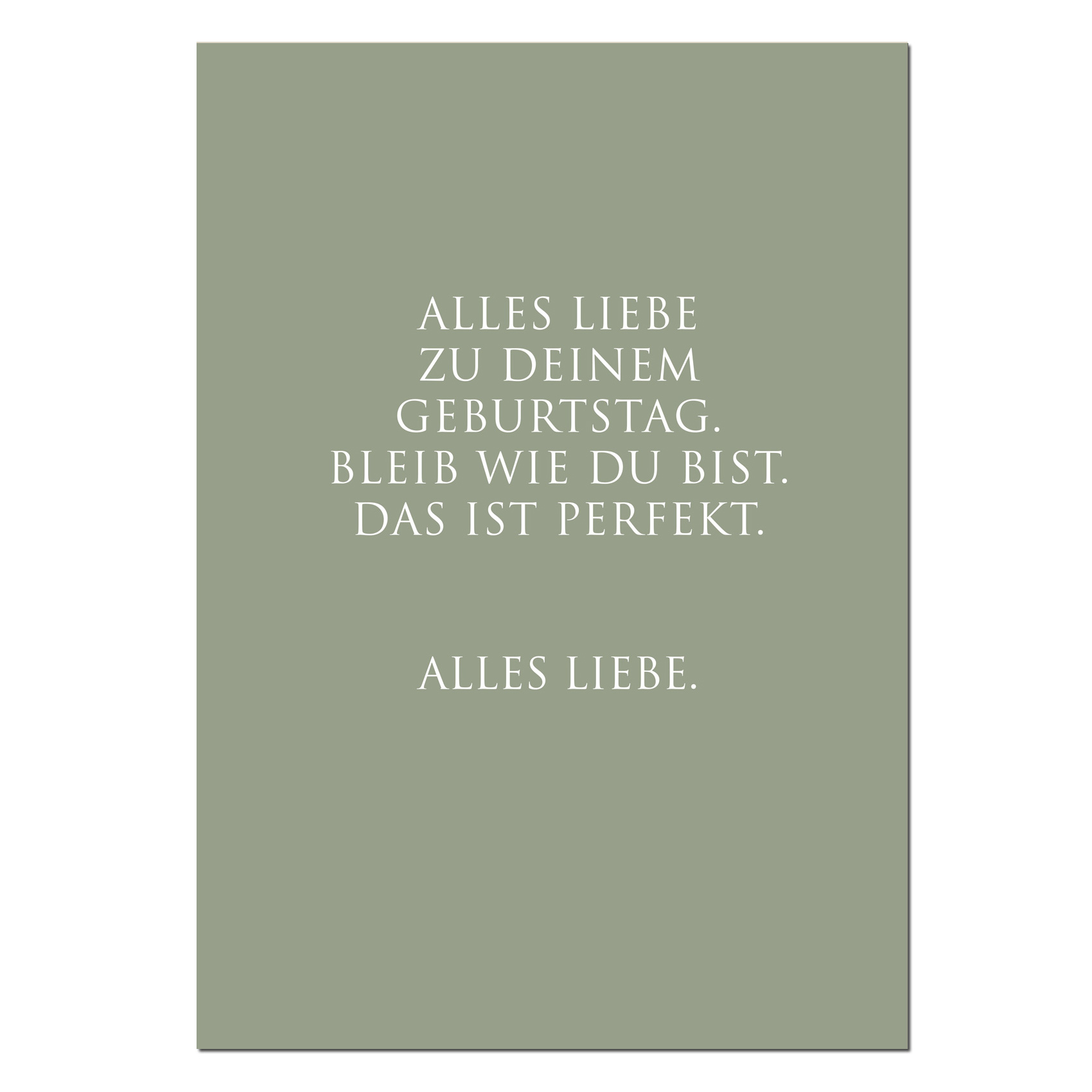 Wunderwort Klappkarte "Alles Liebe zu Deinem Geburtstag" 