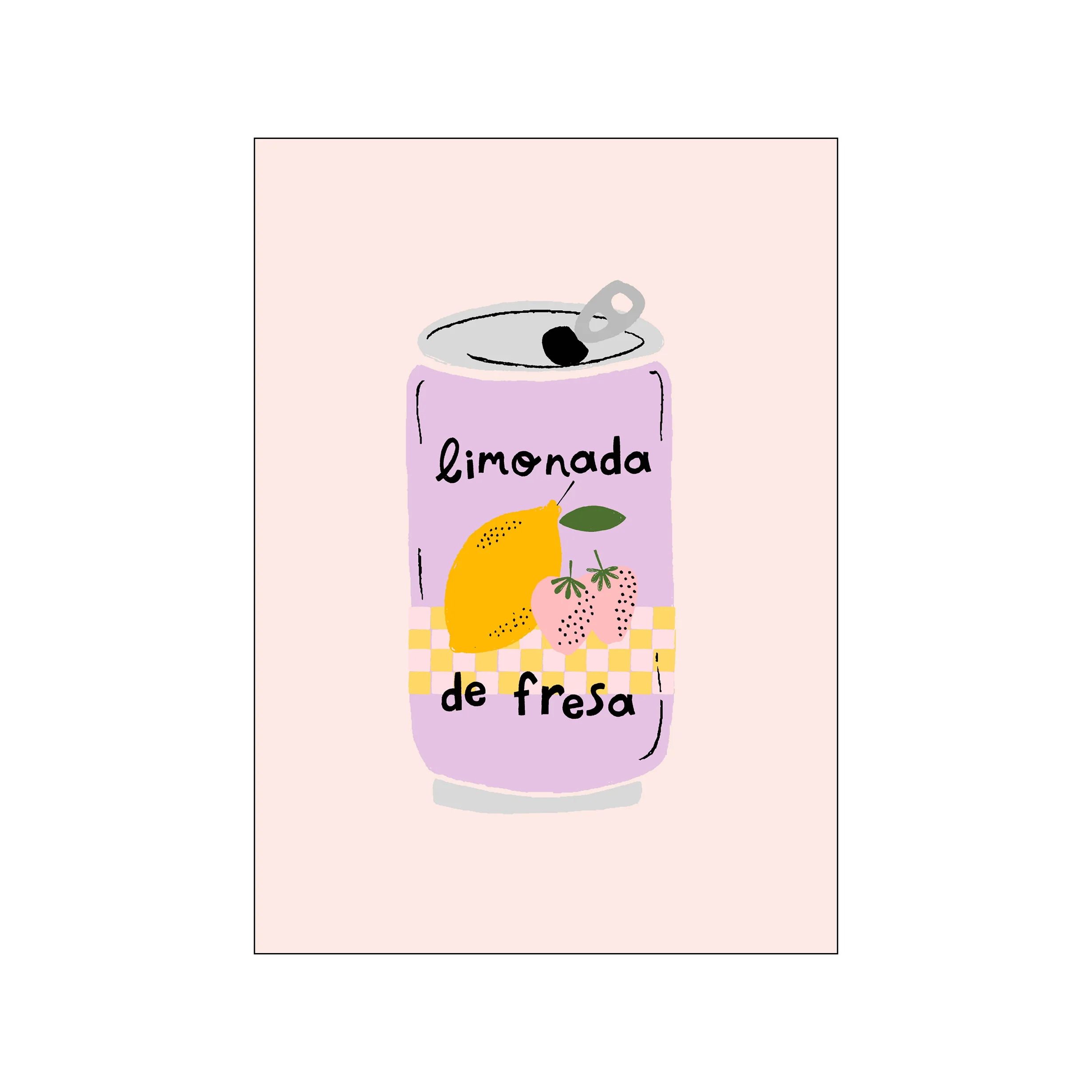 Kunstdruck A5 " Strawberry Lemonade"
