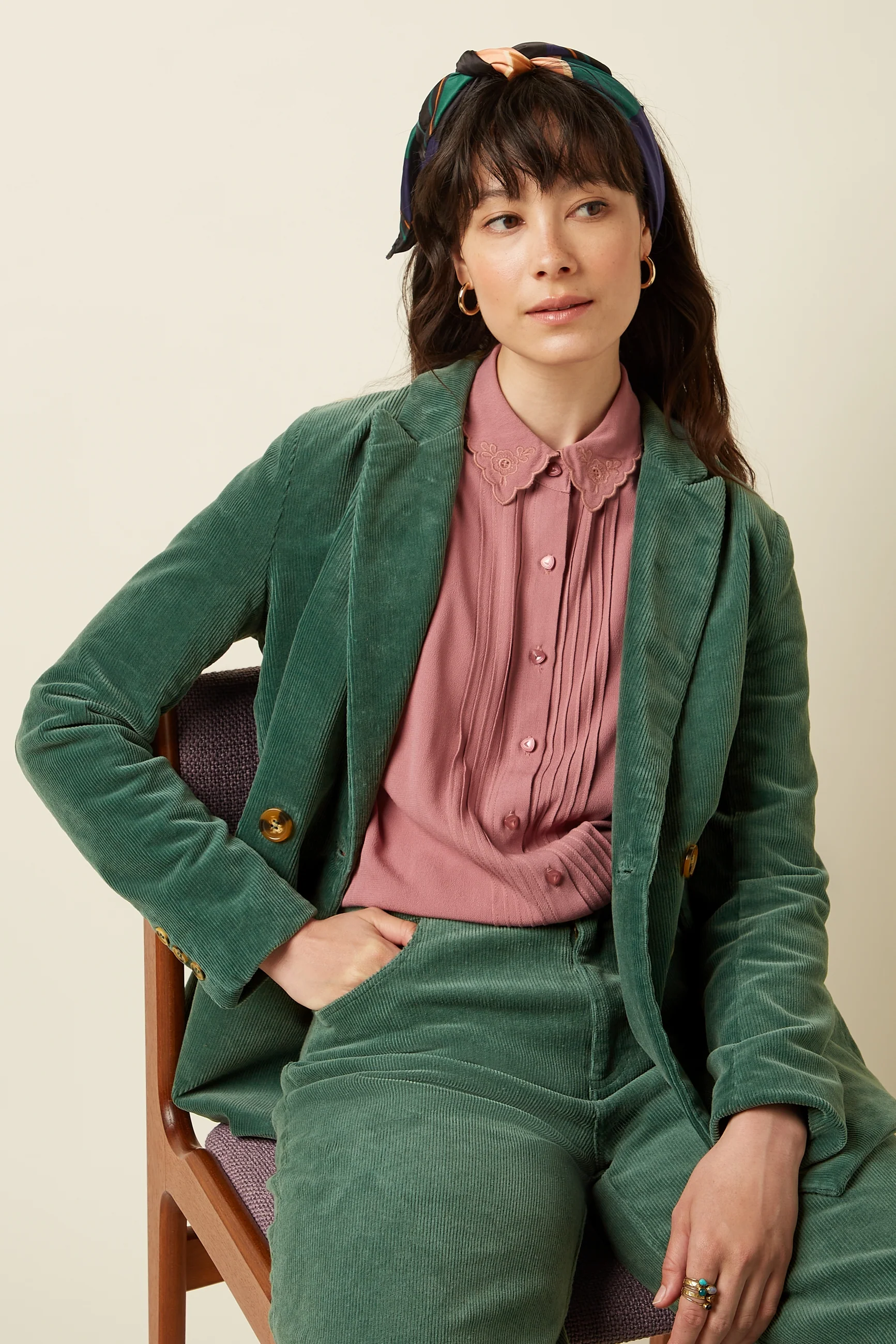 King Louie Tuch Satin Scarf Razzle, Farbe Evening Blue - Scarfs