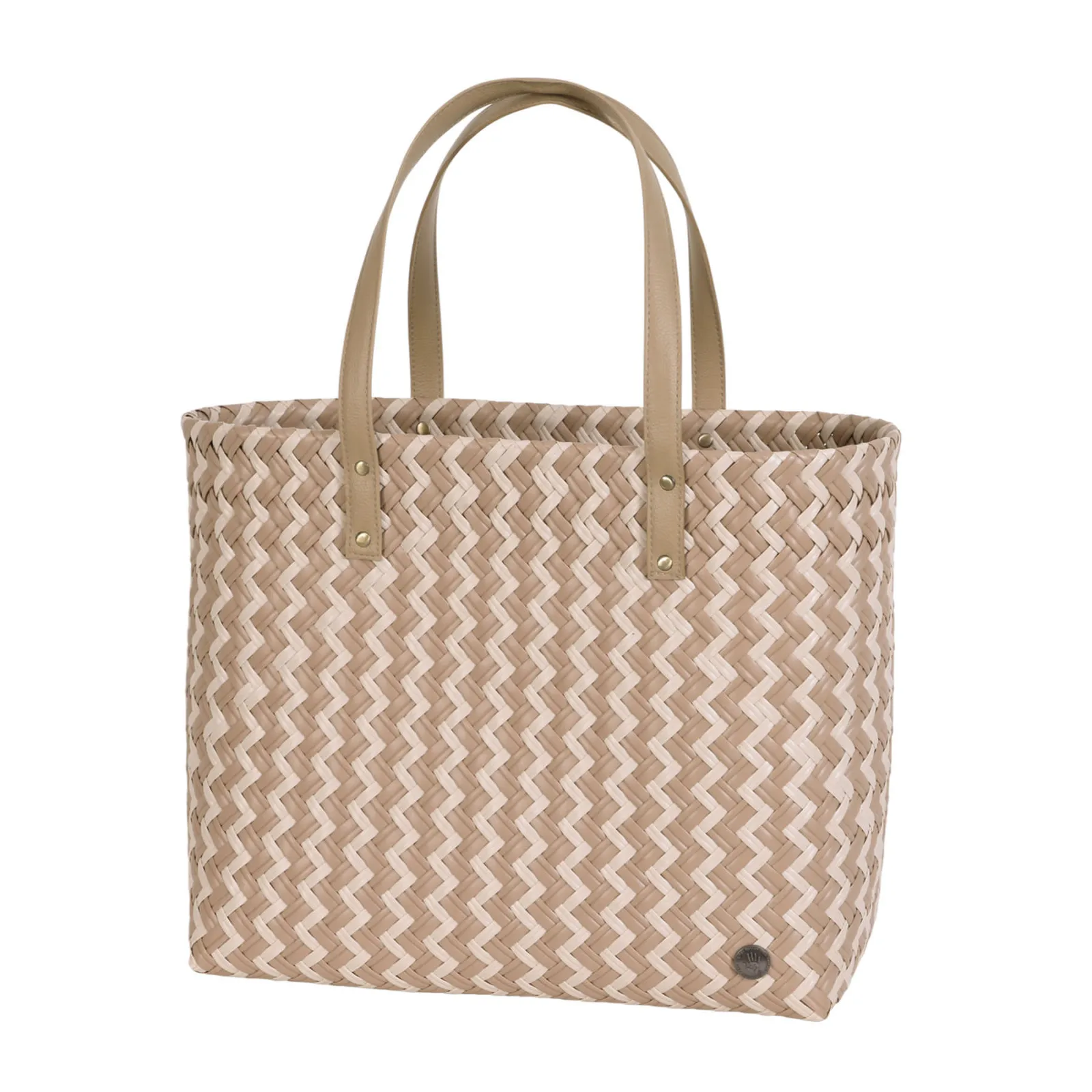 Handed By Shopper Faye beige & creme - Design Einkaufstasche & Strandtasche