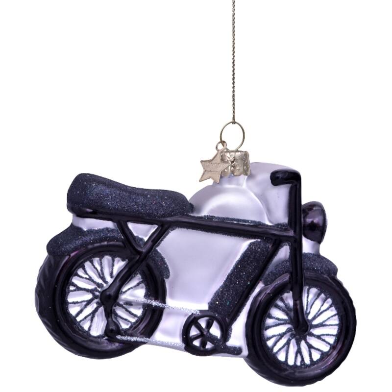 Weihnachtskugel Fatbike, schwarz, Fahrrad, ca. 7,5 cm von Vondels 