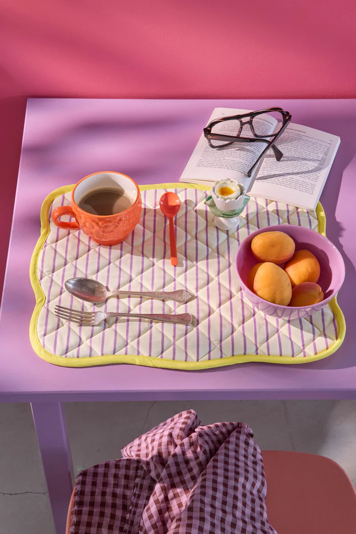 Rice Tischset Baumwolle Gelb, ca. 35 x 45 cm