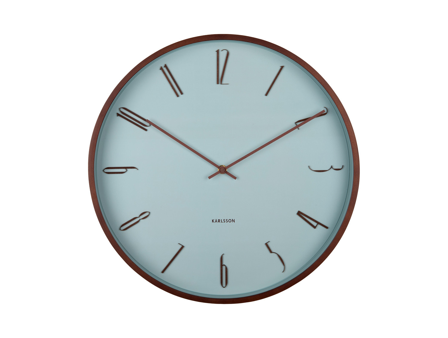 Wanduhr SCANDIA, misty blue, D. 40 cm 