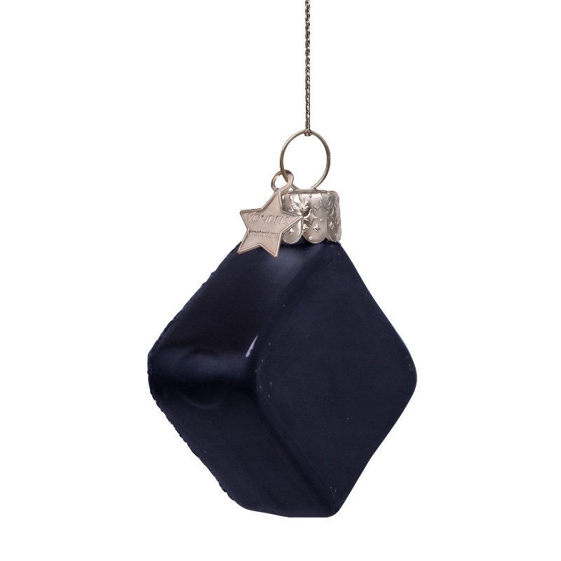 Weihnachtsanhänger Lakritz, Schwarz, Glas, H. ca. 5cm von Vondels