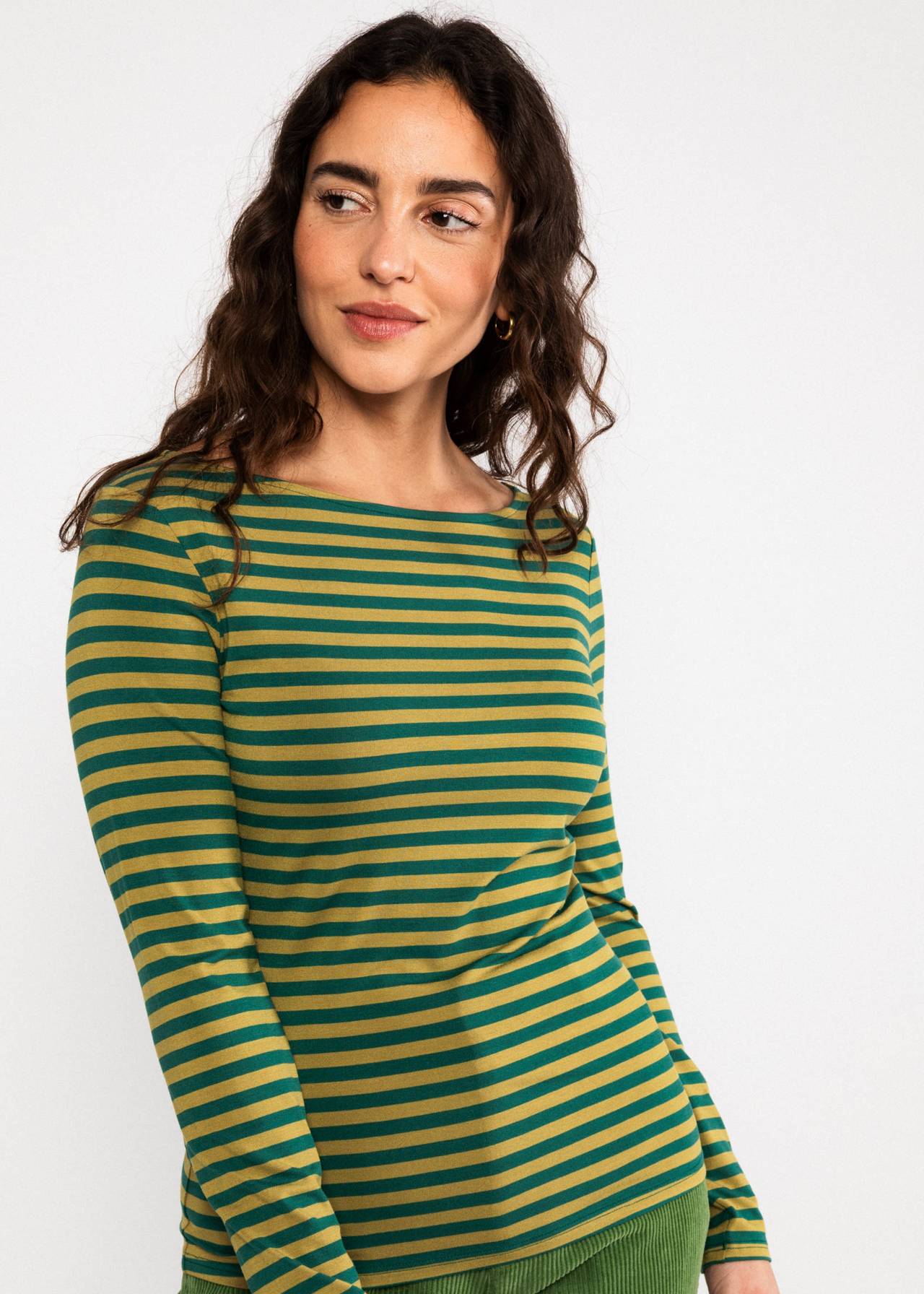 Blutsgeschwister Streifenshirt Sweet Sailorette - green rider stripes