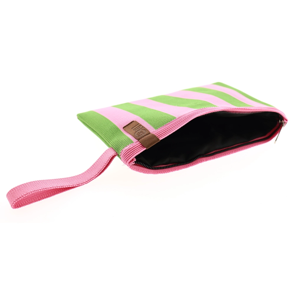 LOT83 Tasche Billie 39,  ca.  20 x 27 cm Streifen rosa - grün