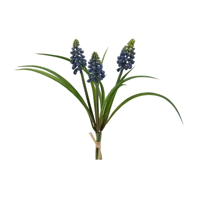 Traubenhyazinthen Bund , 3er Set , ca. 26 cm, blau , Kunstblumen