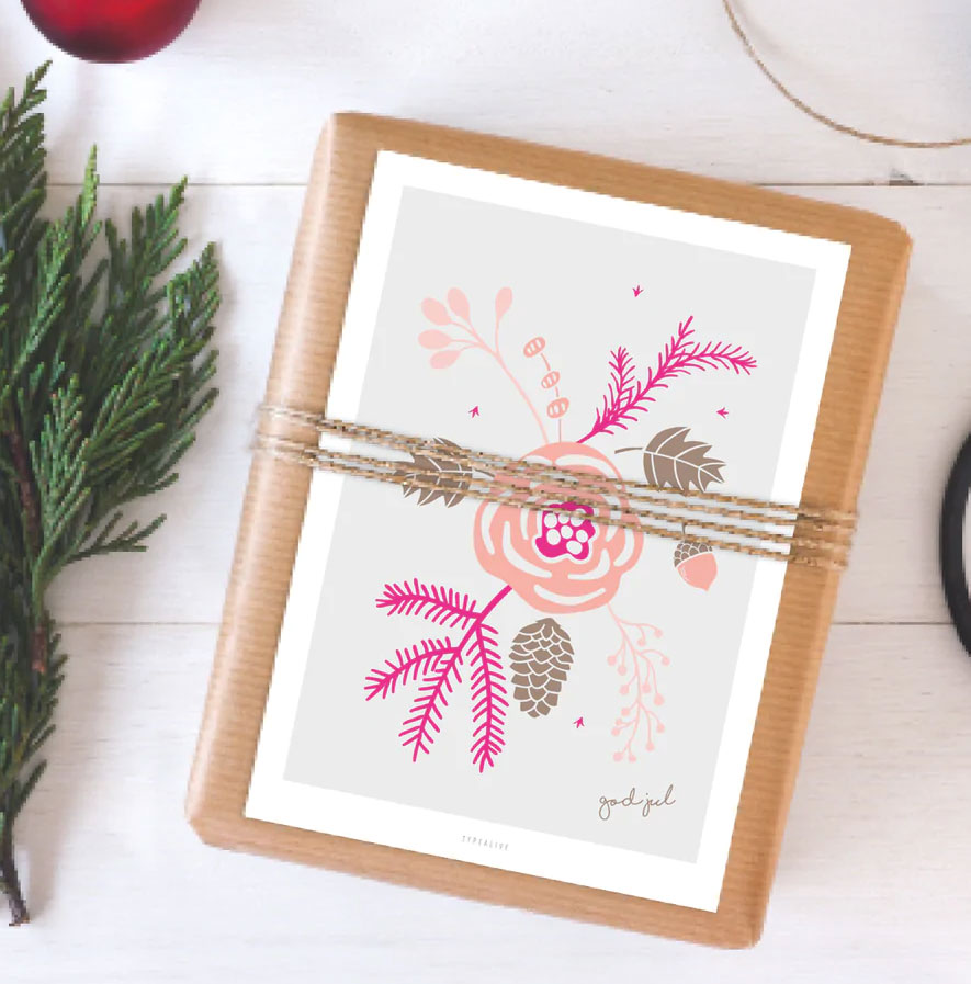 Typealive XMAS Postkarte " God Jul No. 1"    Weihnachten