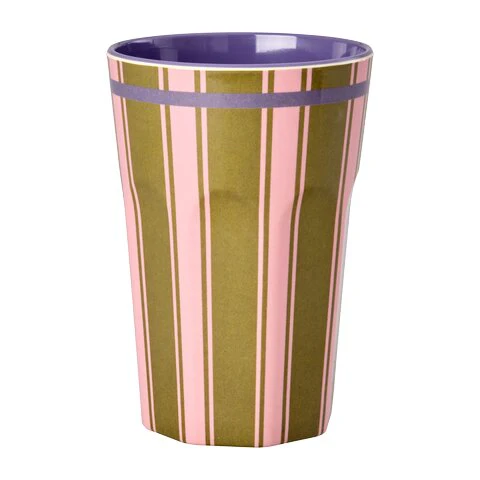 Rice Melamin Becher groß- Stripe Delight Print , 400 ml