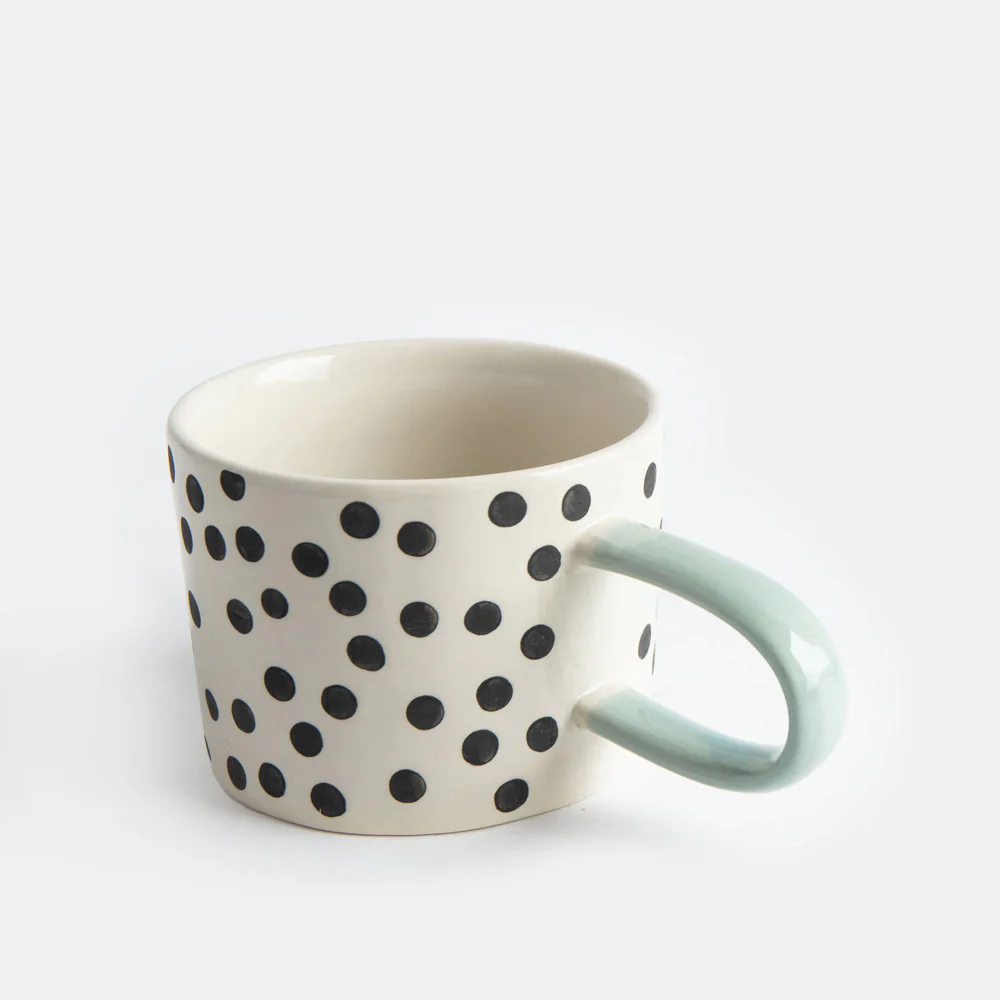 Caroline Gardner Tasse kleine Punkte/ Mono Dots, Becher ,Mono Dots Ceramic Mug