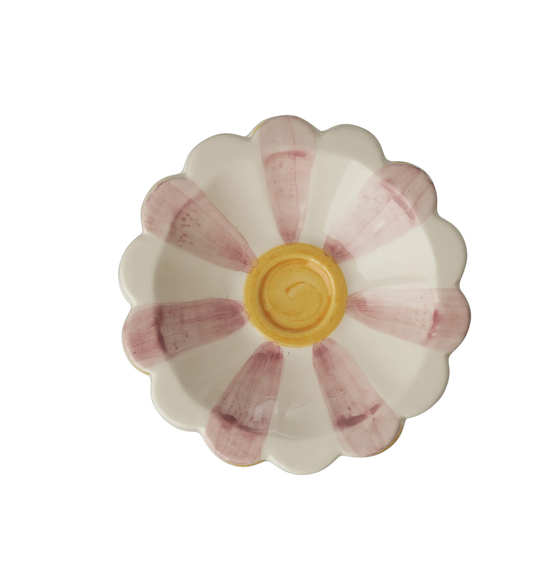 Rice Kleine Schale Stripes, Rosa, Keramik,  Hand-painted Stripes, D. ca. 12,5 cm 