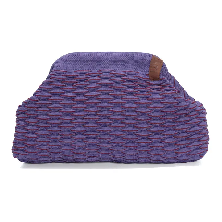 LOT83 Tasche Emma 98, Waben Violett-Aubergine,  ca.  20 x 27 cm